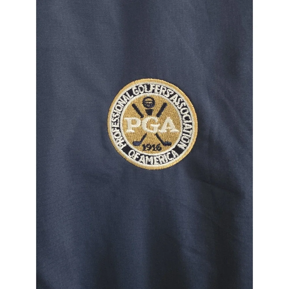 RLX Ralph Lauren Navy Blue Thermal Tech PGA Golf Jacket Quarterzip Medium